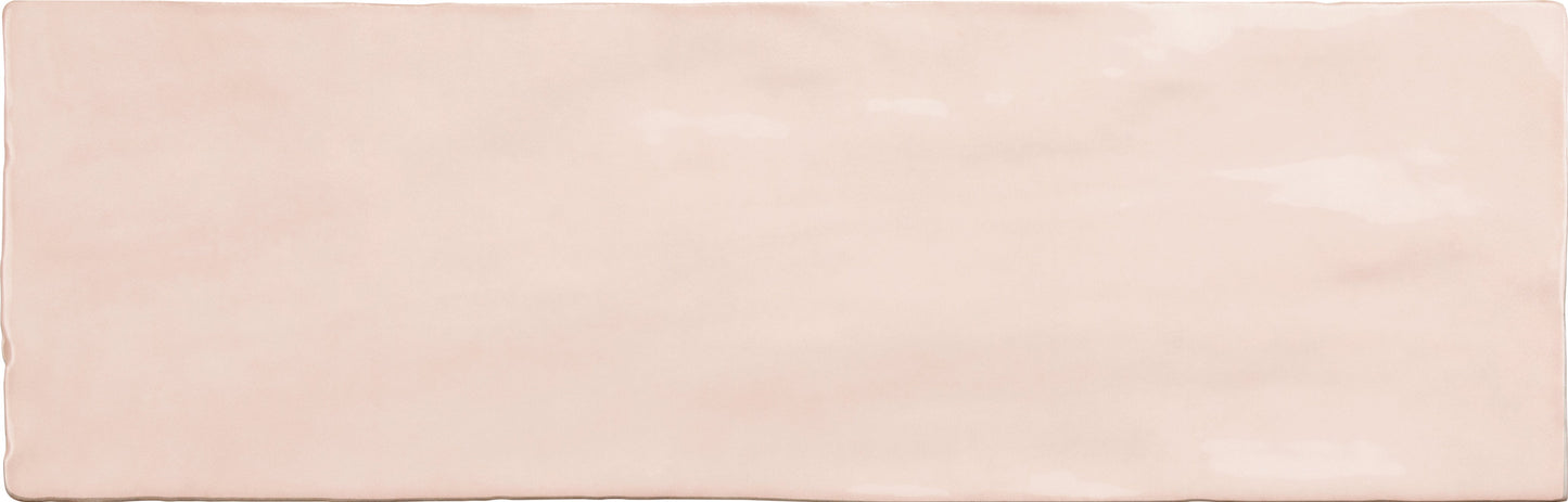 Pink 2.58 in. x 8 in. Polished Ceramic Subway Tile (5.38 sq ft/case)