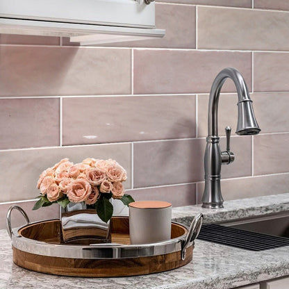 Soft Pink 2.5x8 Glossy Subway Ceramic Tile (38 pack, 5.38 sq ft/case) - Sample