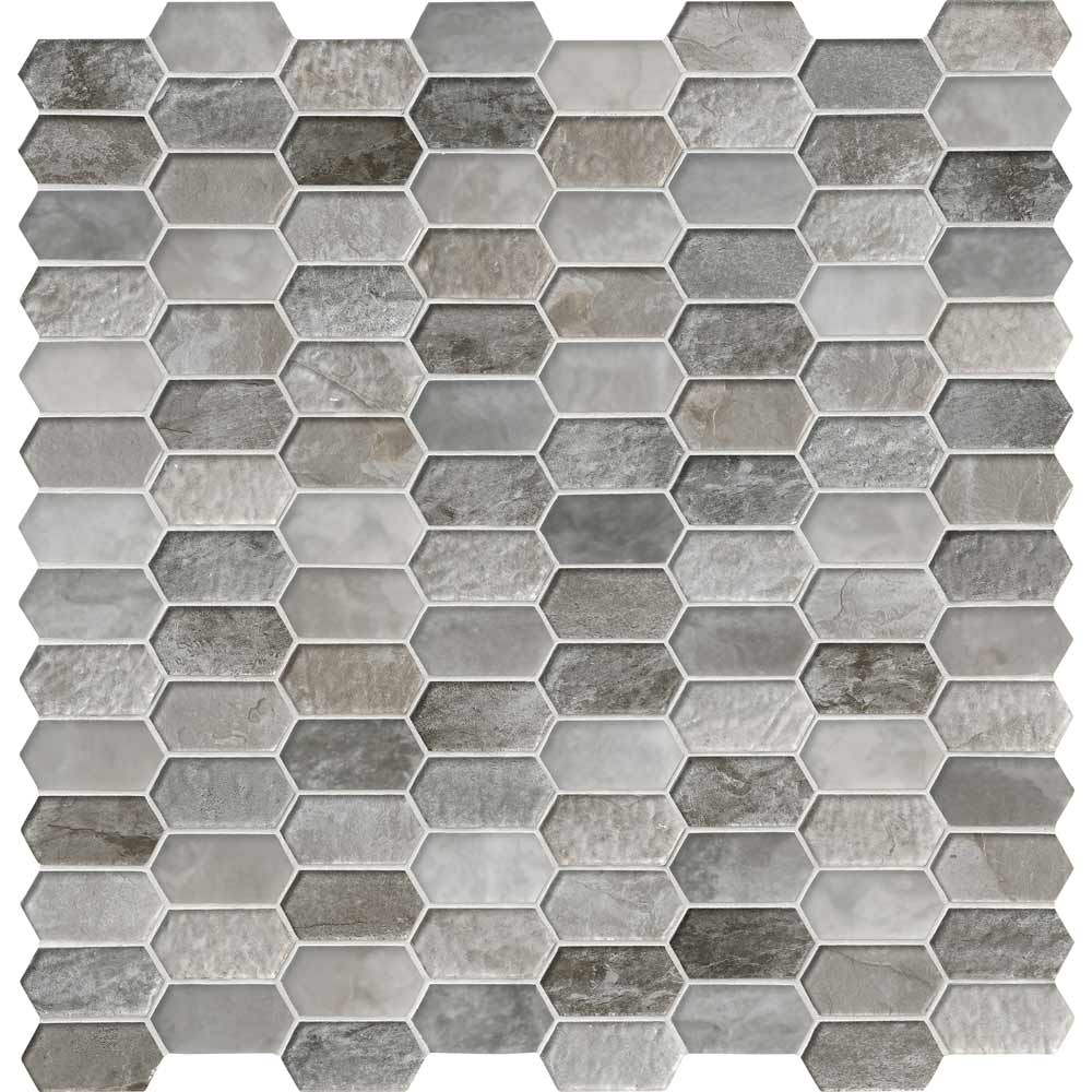 MSI Savoy Picket Pattern Glass Mosaic Tile 11.72"x11.93"