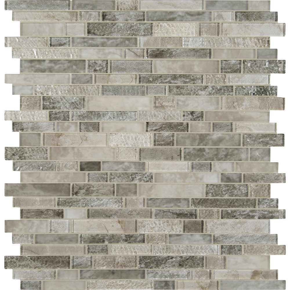 MSI Savoy Interlocking Pattern Glass Mosaic Tile 11.73"x12.83"