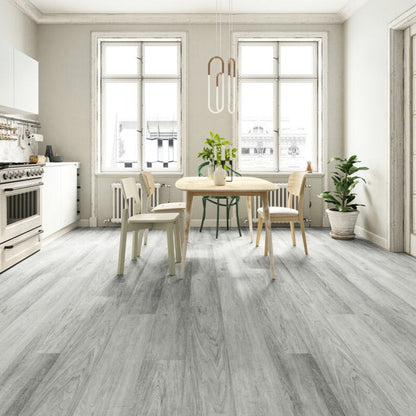 Seville SPC Embossed 9"x60" Vinyl Flooring 6mm - Silver Ash