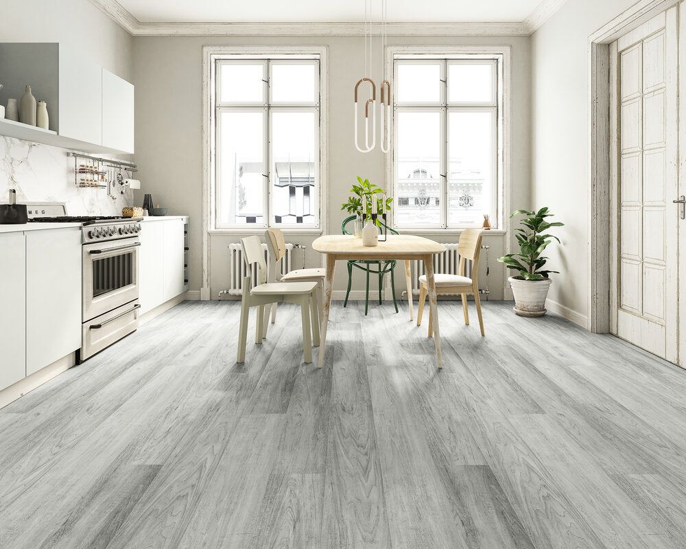 Seville SPC Embossed 9"x60" Vinyl Flooring 6mm - Silver Ash