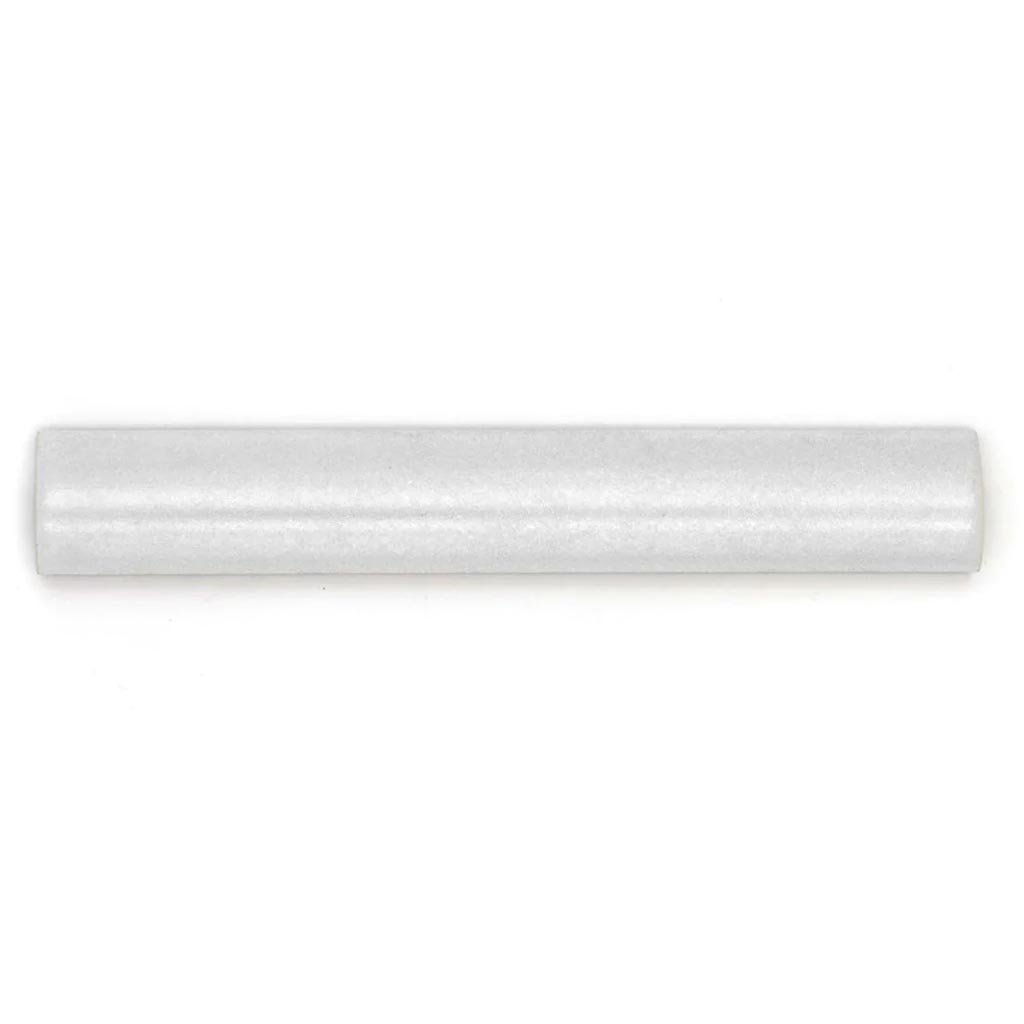 Light Gray 1.25x8 Matte Glossy Ceramic Bullnose Tile Trim (10 pack, 0.667 sq ft/case)