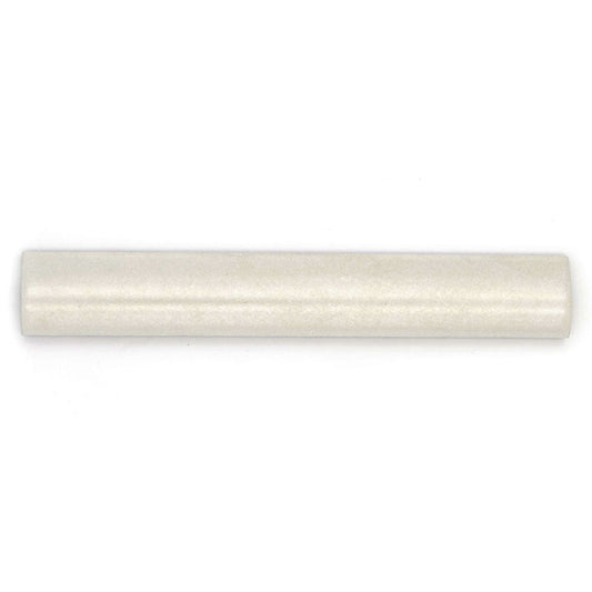 White 1.25x8 Matte Glossy Ceramic Bullnose Tile Trim (10 pack, 0.667 sq ft/case)