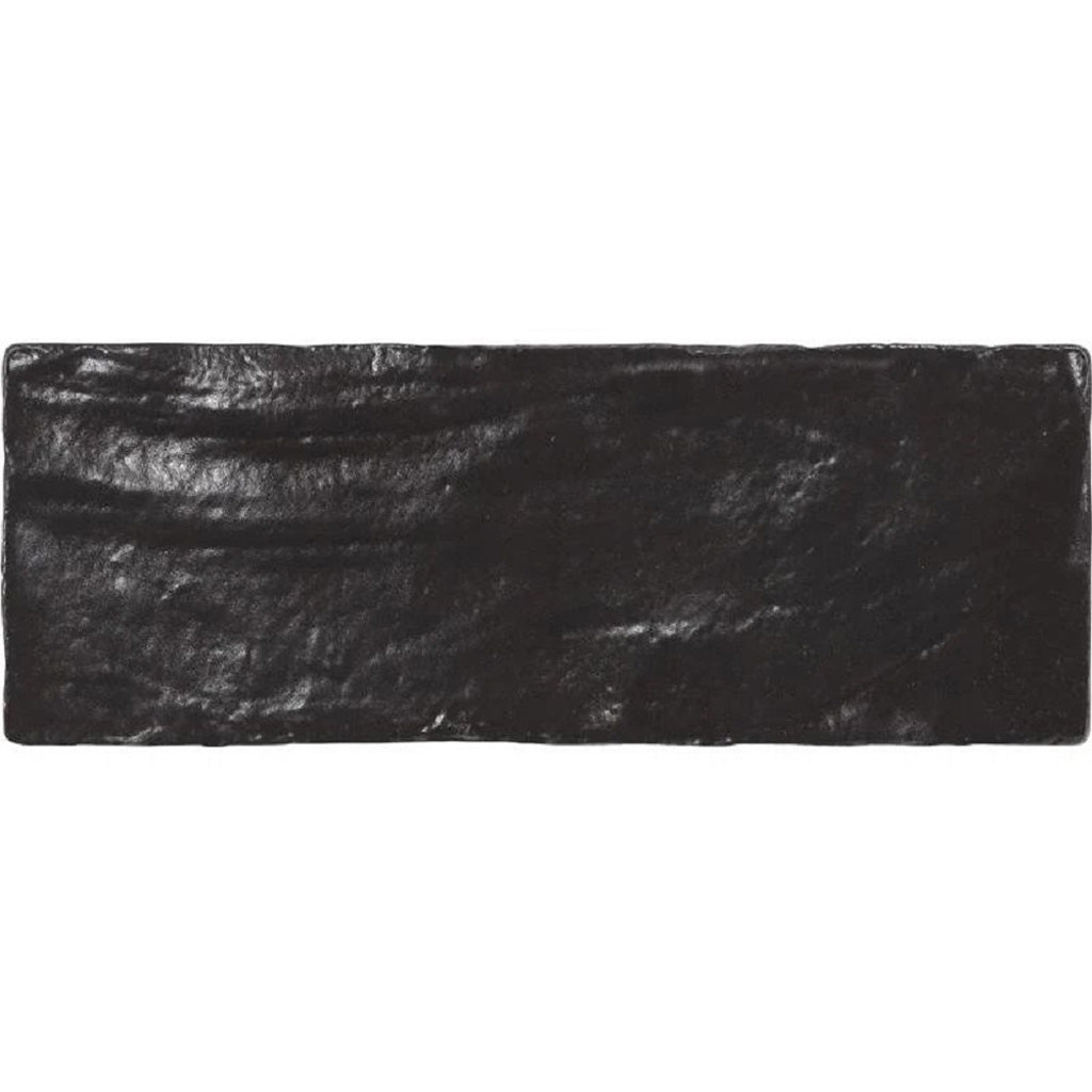 Black 2.5x8 Glossy Matte Subway Ceramic Tile (38 pack, 5.38 sq ft/case)