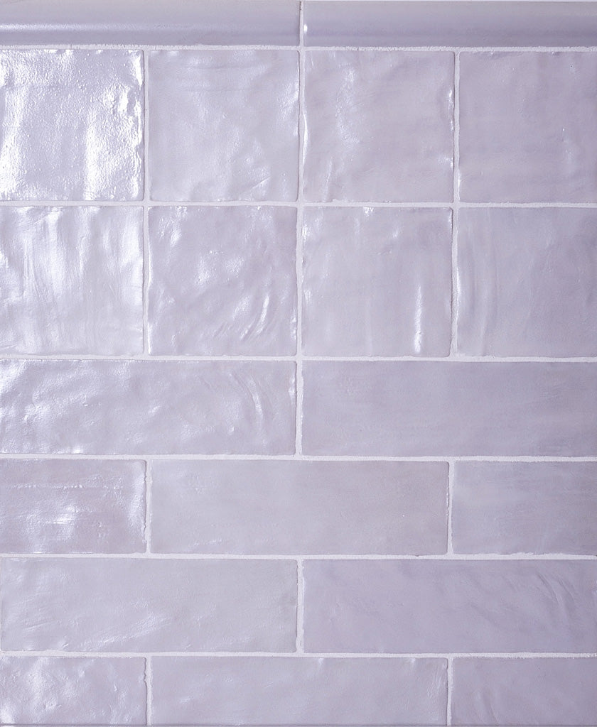Cloud Gray 2.5x8 Glossy Matte Subway Ceramic Tile (38 pack, 5.38 sq ft/case) - Sample