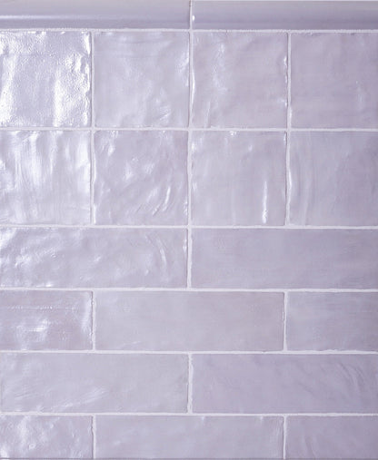 Cloud Gray 2.5x8 Glossy Matte Subway Ceramic Tile (38 pack, 5.38 sq ft/case) - Sample