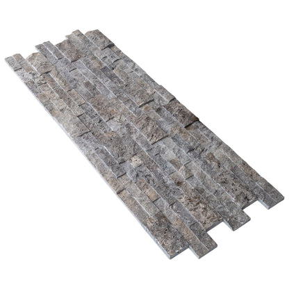 Silver Ledger 3D Panel 6"x24" Natural Travertine Wall Tile