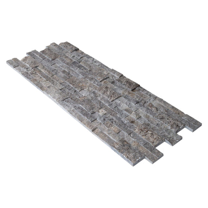 Silver Ledger 3D Panel 6"x24" Natural Travertine Wall Tile