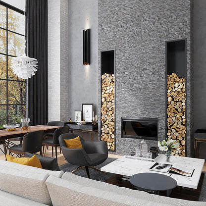 Black 24x48 Textured Porcelain Large Format Tile (2 pack, 15.29 sq ft/case) - Sample