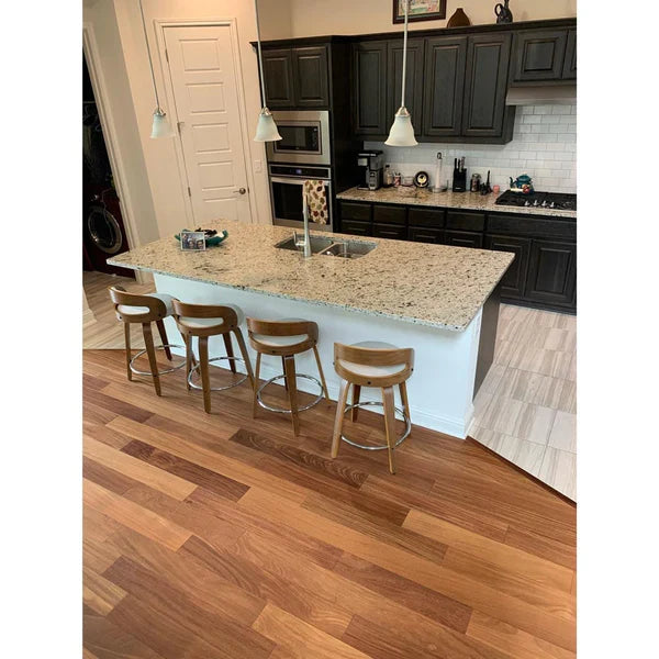 Brazilian Teak Smooth Solid Hardwood 3/4" x 5" Premiere Cumaru Flooring - Natural