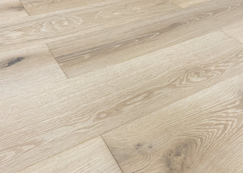 Sonder Wirebrushed Engineered Hardwood 9.5x0.625 inch Chateau Fawn product angle shot