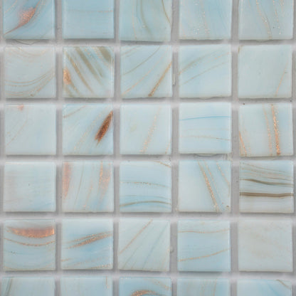 Pastel Blue 12x12 Glossy Uniform Square Glass Mosaic Tile (20 pack, 20 sq ft/case) - Sample