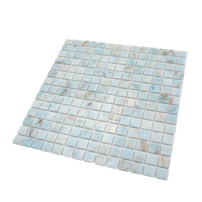 Pastel Blue 12x12 Glossy Uniform Square Glass Mosaic Tile (20 pack, 20 sq ft/case)