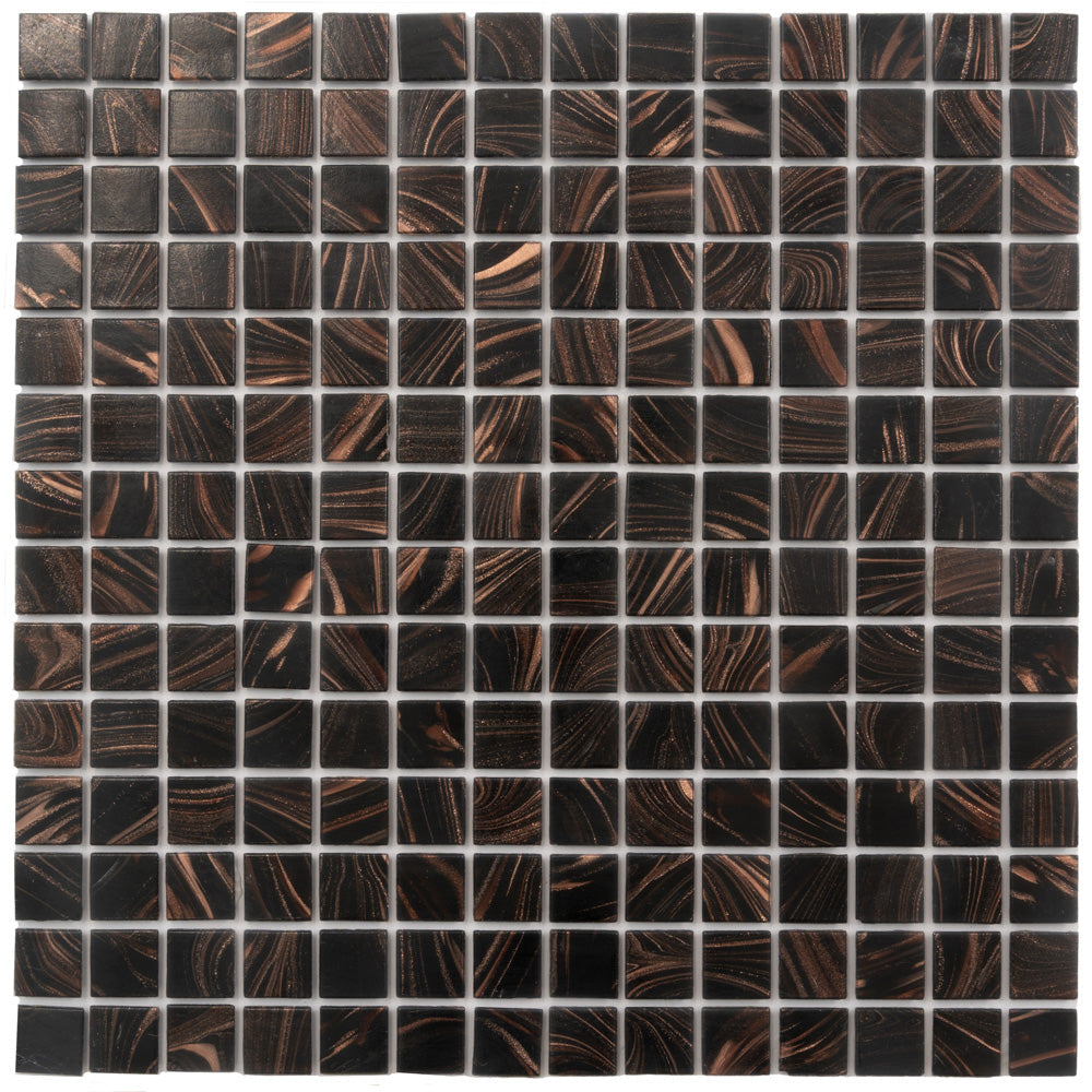 Umber Brown Gold 12x12 Glossy Uniform Square Glass Mosaic Tile (20 pack, 20 sq ft/case)