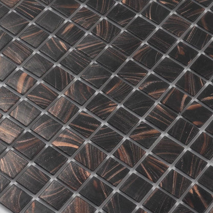 Umber Brown Gold 12x12 Glossy Uniform Square Glass Mosaic Tile (20 pack, 20 sq ft/case) - Sample