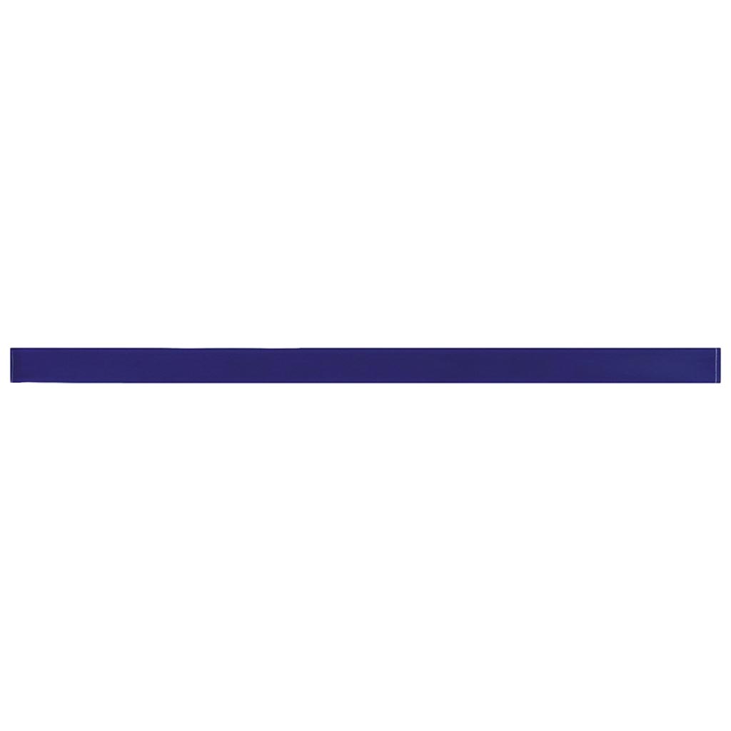 Cobalt Blue 0.5x12 Glossy Glass Pencil Tile Trim (10 pack, 0.5 sq ft/case)