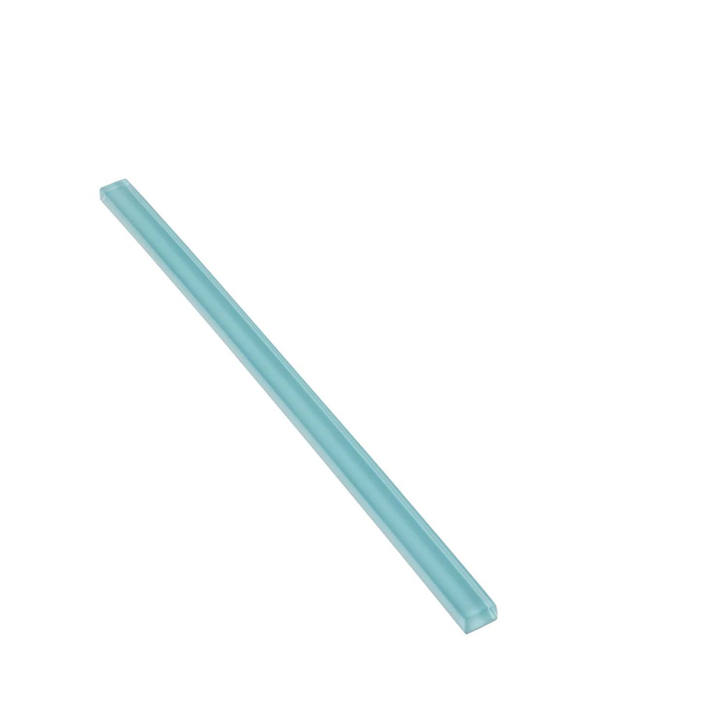 Sky Blue 0.5x12 Glossy Glass Pencil Tile Trim (10 pack, 0.5 sq ft/case)