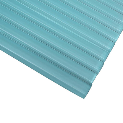 Sky Blue 0.5x12 Glossy Glass Pencil Tile Trim (10 pack, 0.5 sq ft/case)