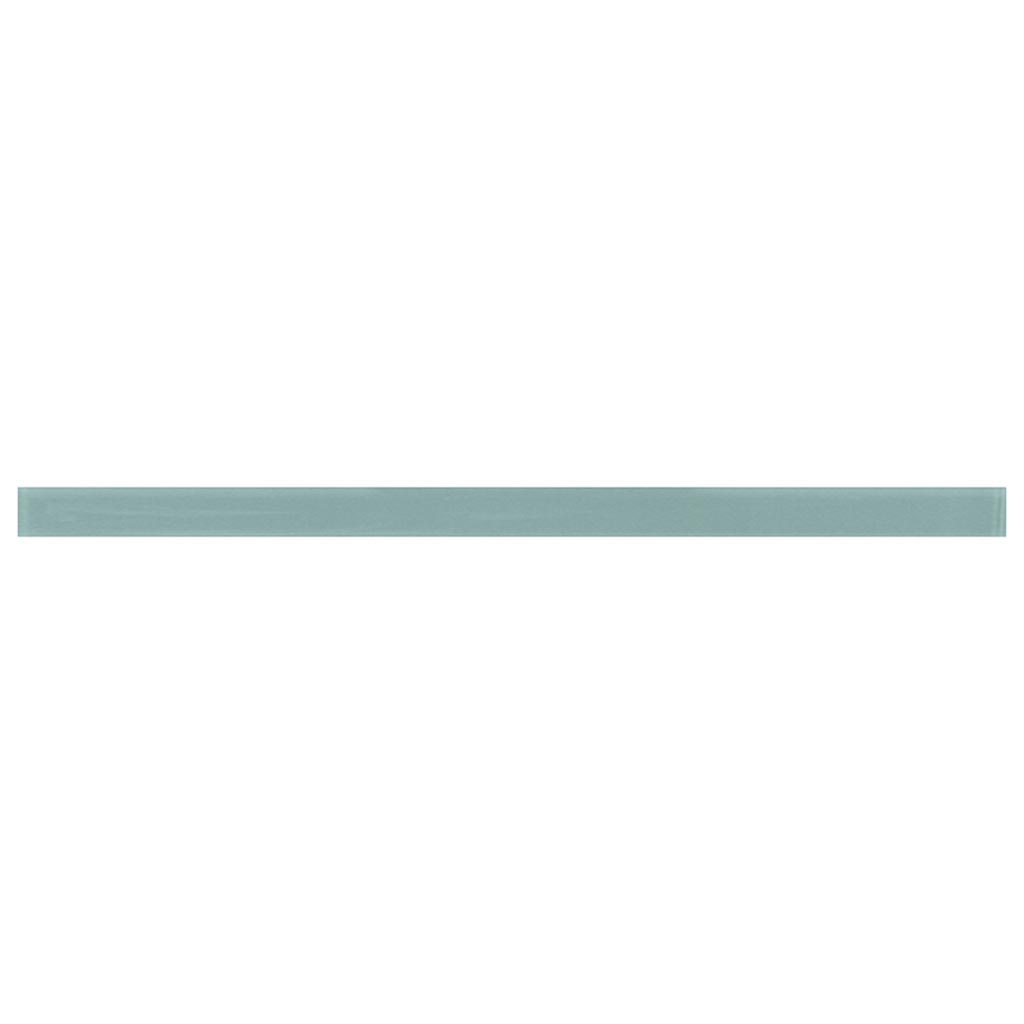 Sky Blue 0.5x12 Glossy Glass Pencil Tile Trim (10 pack, 0.5 sq ft/case)