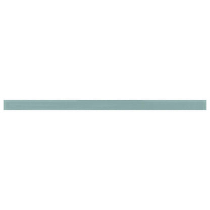 Sky Blue 0.5x12 Glossy Glass Pencil Tile Trim (10 pack, 0.5 sq ft/case)