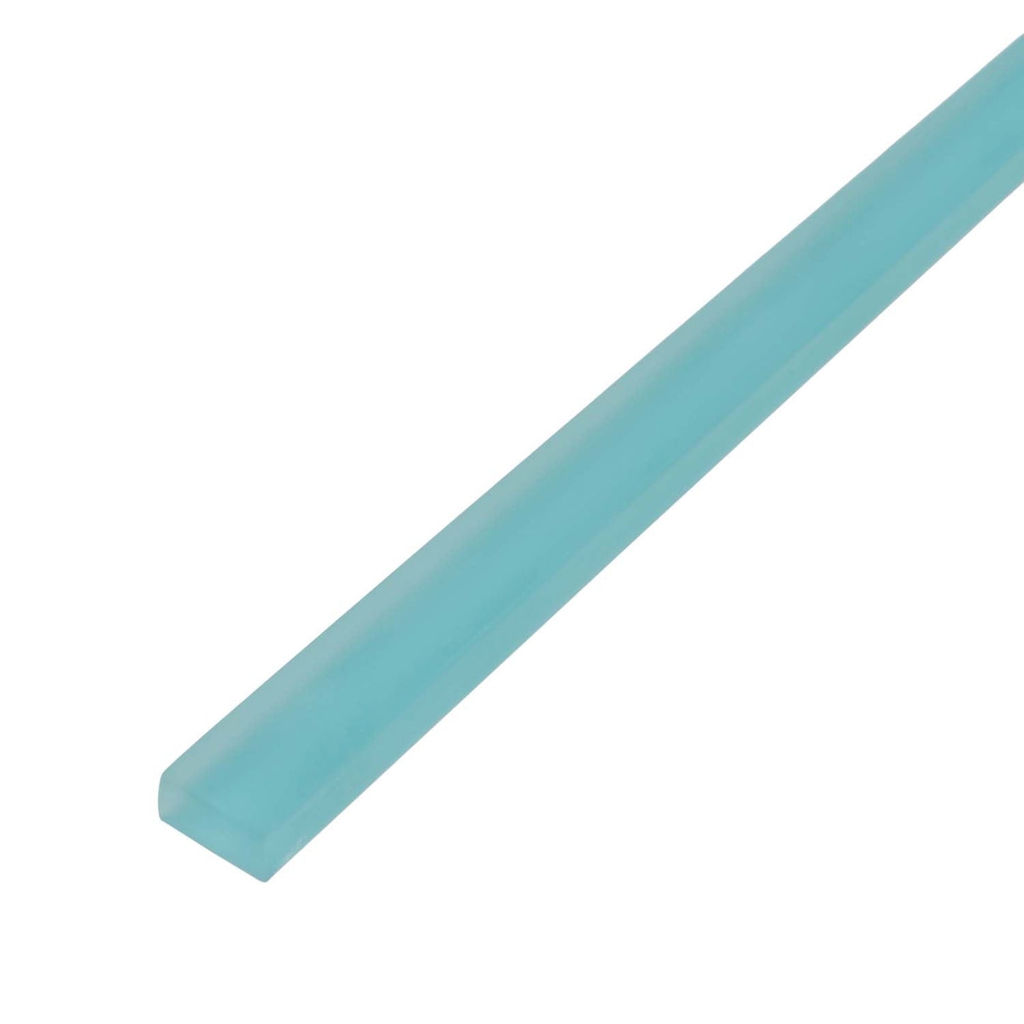 Sky Blue 0.5x12 Matte Glass Pencil Tile Trim (10 pack, 0.5 sq ft/case) - Sample
