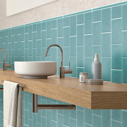 Sky Blue 3x6 Matte Subway Glass Tile (40 pack, 5 sq ft/case) - Sample
