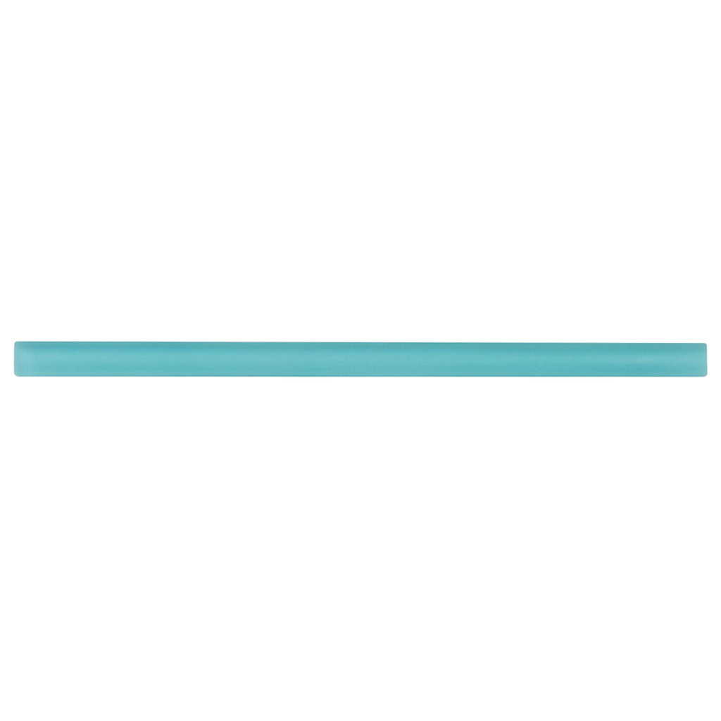 Sky Blue 0.5x12 Matte Glass Pencil Tile Trim (10 pack, 0.5 sq ft/case) - Sample