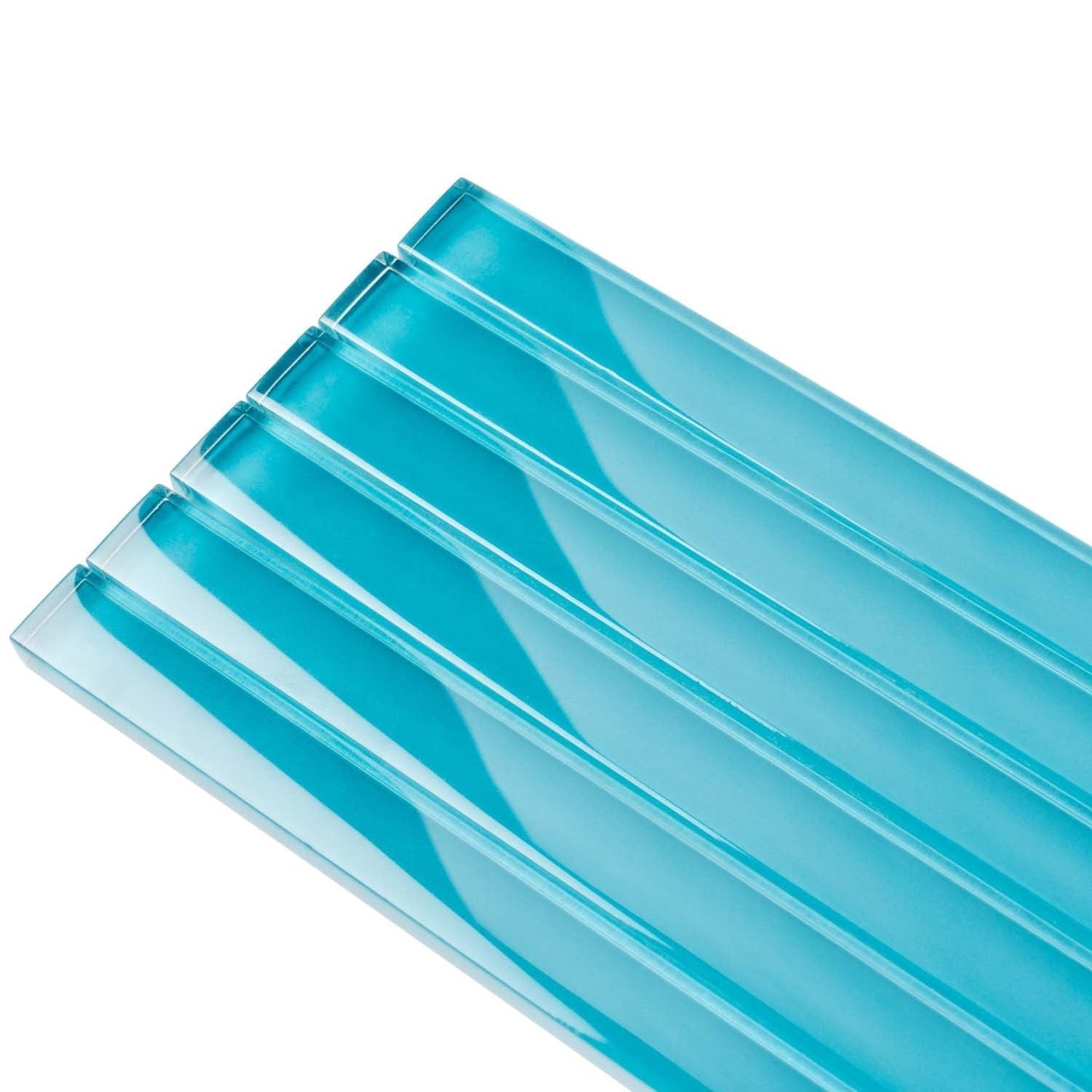 Sapphire Blue 0.5x12 Glossy Glass Pencil Tile Trim (10 pack, 0.5 sq ft/case) - Sample