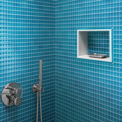 Sapphire Blue 12x12 Glossy Square Glass Mosaic Tile (10 pack, 9.67 sq ft/case)