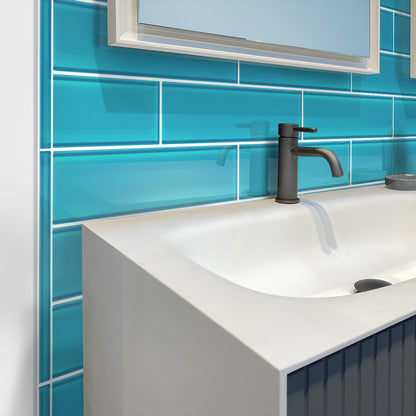Sapphire Blue 4x16 Glossy Subway Glass Tile (12 pack, 5.33 sq ft/case)