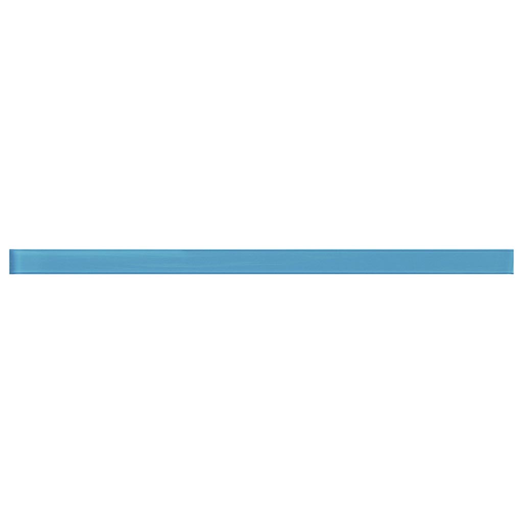 Sapphire Blue 0.5x12 Glossy Glass Pencil Tile Trim (10 pack, 0.5 sq ft/case)