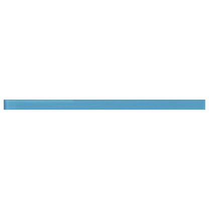 Sapphire Blue 0.5x12 Glossy Glass Pencil Tile Trim (10 pack, 0.5 sq ft/case) - Sample