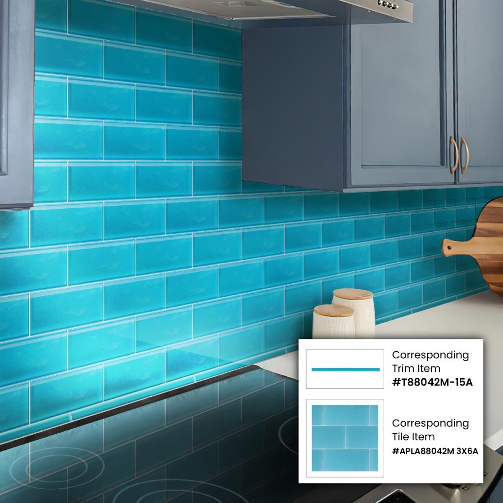 Sapphire Blue 3x6 Matte Subway Glass Tile (40 pack, 5 sq ft/case)