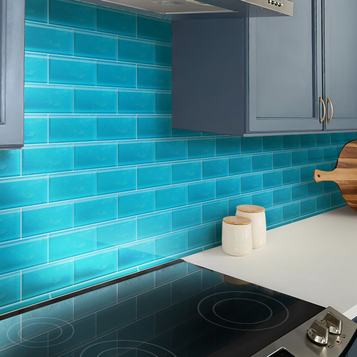 Sapphire Blue 3x6 Matte Subway Glass Tile (40 pack, 5 sq ft/case)