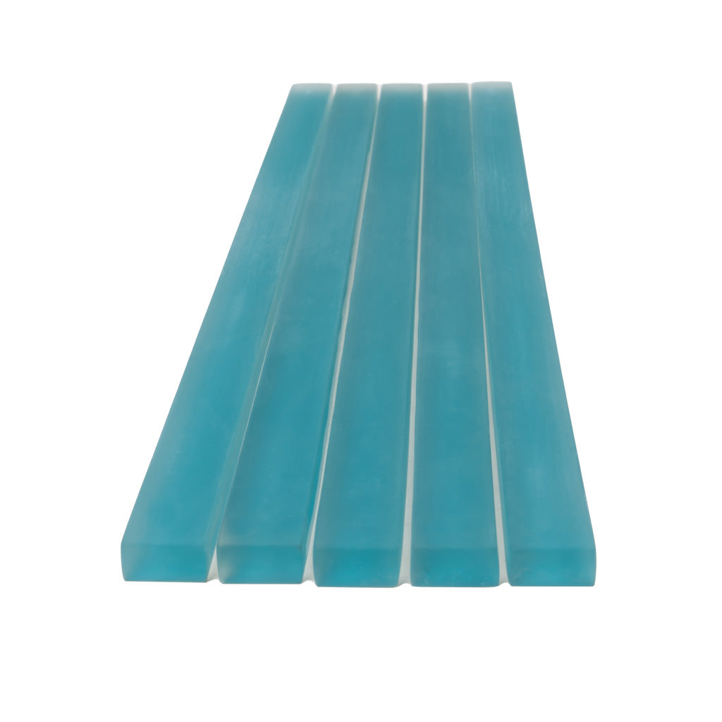 Sapphire Blue 0.5x12 Matte Glass Pencil Tile Trim (10 pack, 0.5 sq ft/case)
