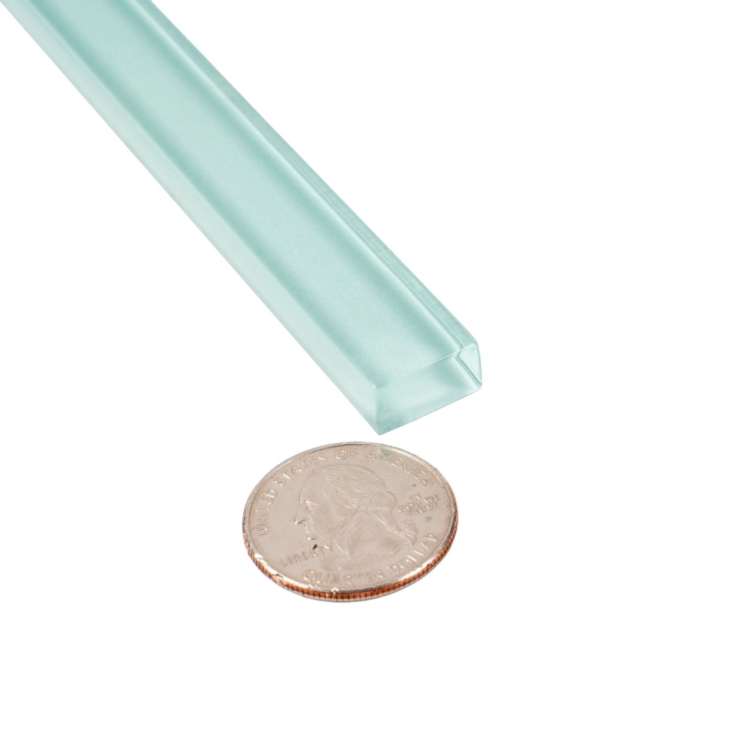 Blizzard Blue 0.5x12 Glossy Glass Pencil Tile Trim (10 pack, 0.5 sq ft/case)