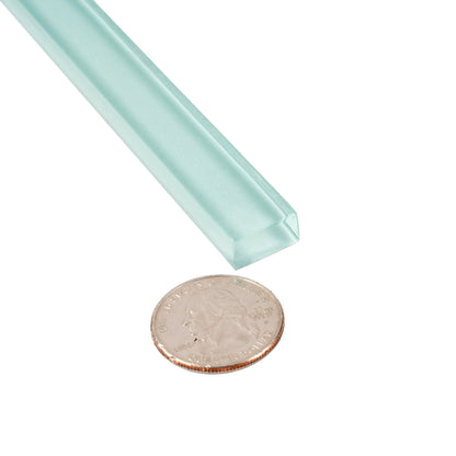 Blizzard Blue 0.5x12 Glossy Glass Pencil Tile Trim (10 pack, 0.5 sq ft/case)