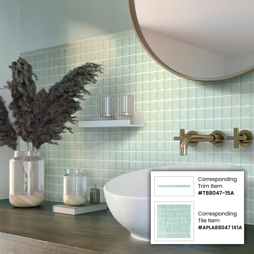Blizzard Blue 12x12 Glossy Square Glass Mosaic Tile (10 pack, 9.67 sq ft/case)