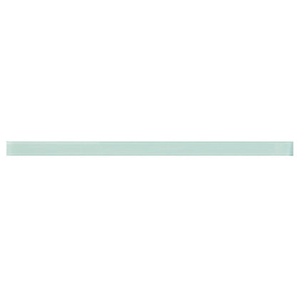 Blizzard Blue 0.5x12 Glossy Glass Pencil Tile Trim (10 pack, 0.5 sq ft/case) - Sample