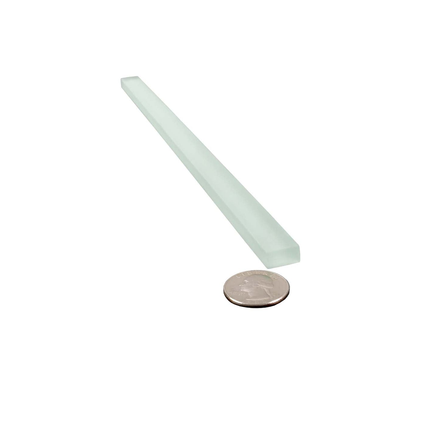 Blizzard Blue 0.5x12 Matte Glass Pencil Tile Trim (10 pack, 0.5 sq ft/case)