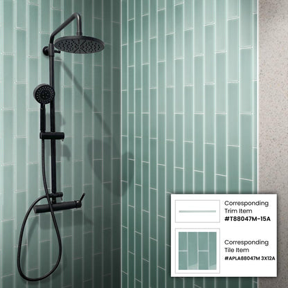 Blizzard Blue 3x12 Matte Subway Glass Tile (20 pack, 5 sq ft/case) - Sample