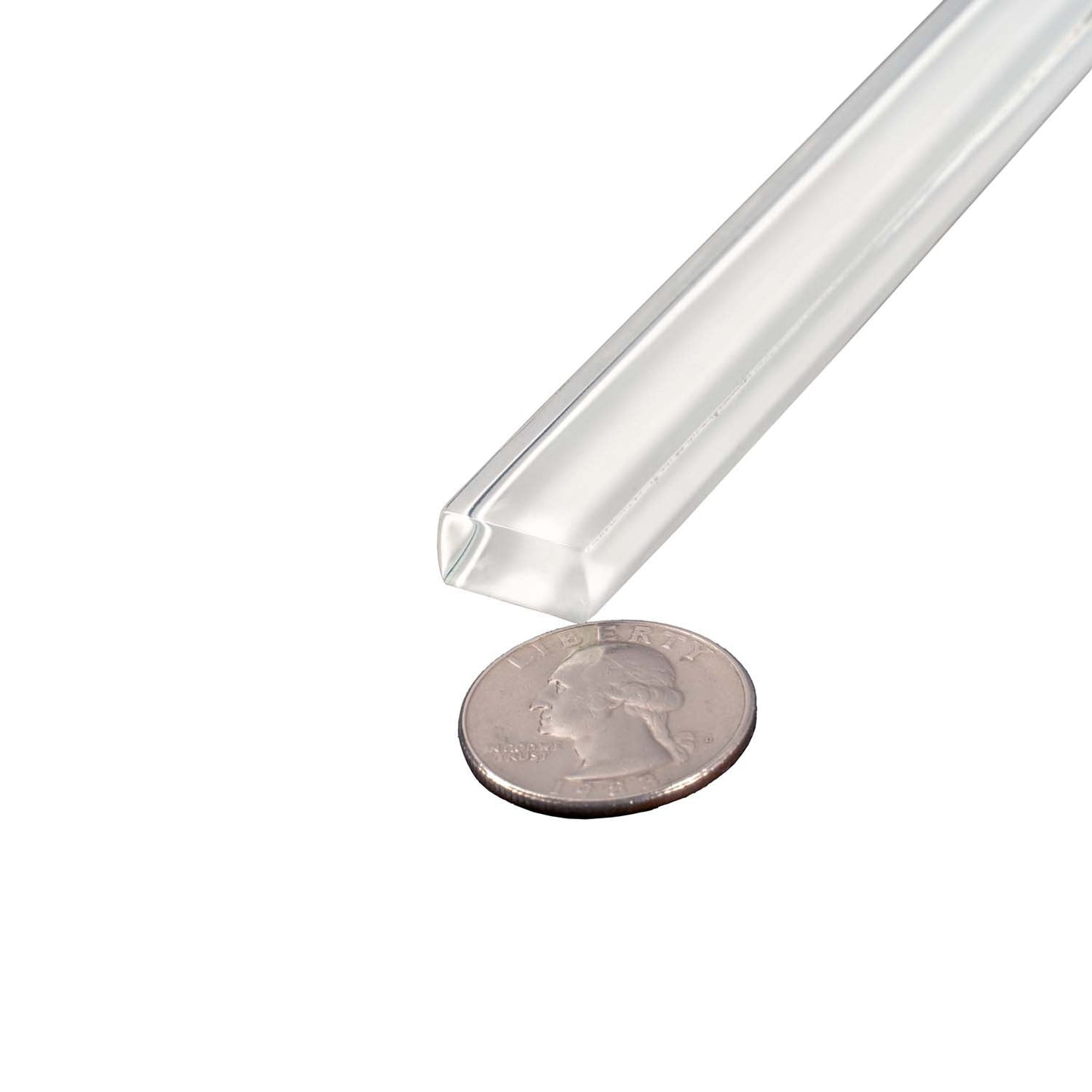 White 0.5x12 Glass Glossy Pencil Tile Trim (10 pack, 0.5 sq ft/case) - Sample