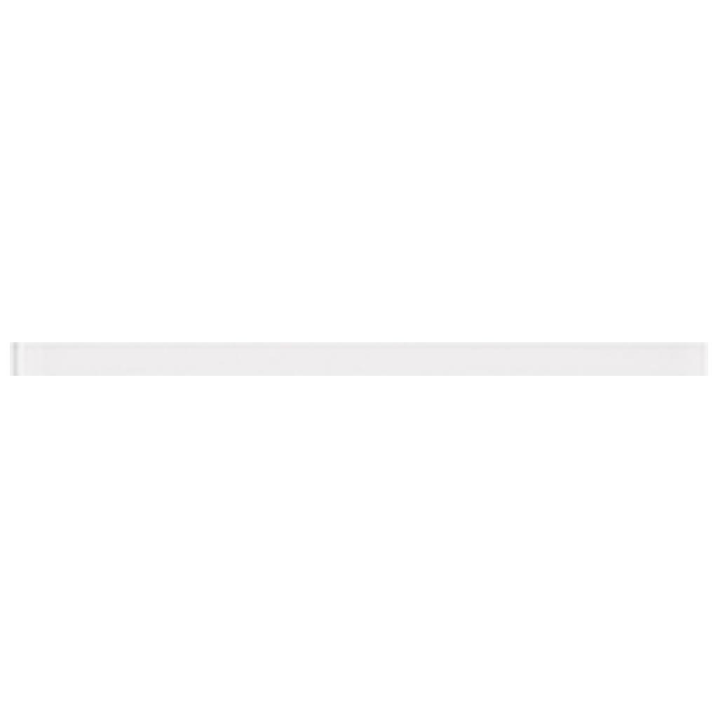 White 0.5x12 Glass Glossy Pencil Tile Trim (10 pack, 0.5 sq ft/case)