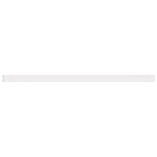 White 0.5x12 Glass Glossy Pencil Tile Trim (10 pack, 0.5 sq ft/case)