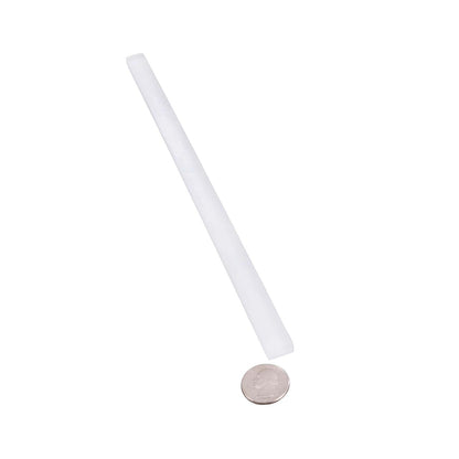 White 0.5x12 Matte Glass Pencil Tile Trim (10 pack, 0.5 sq ft/case) - Sample