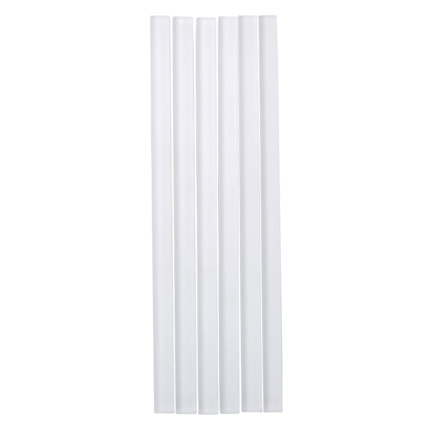 White 0.5x12 Matte Glass Pencil Tile Trim (10 pack, 0.5 sq ft/case)