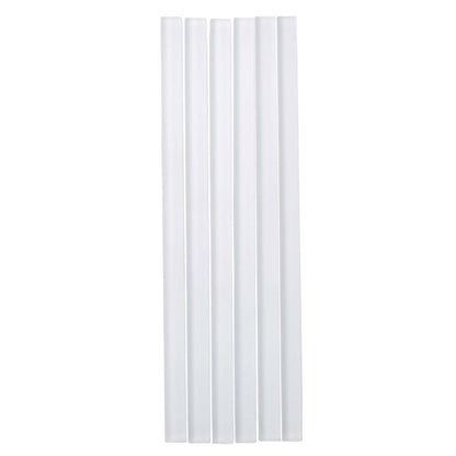 White 0.5x12 Matte Glass Pencil Tile Trim (10 pack, 0.5 sq ft/case) - Sample
