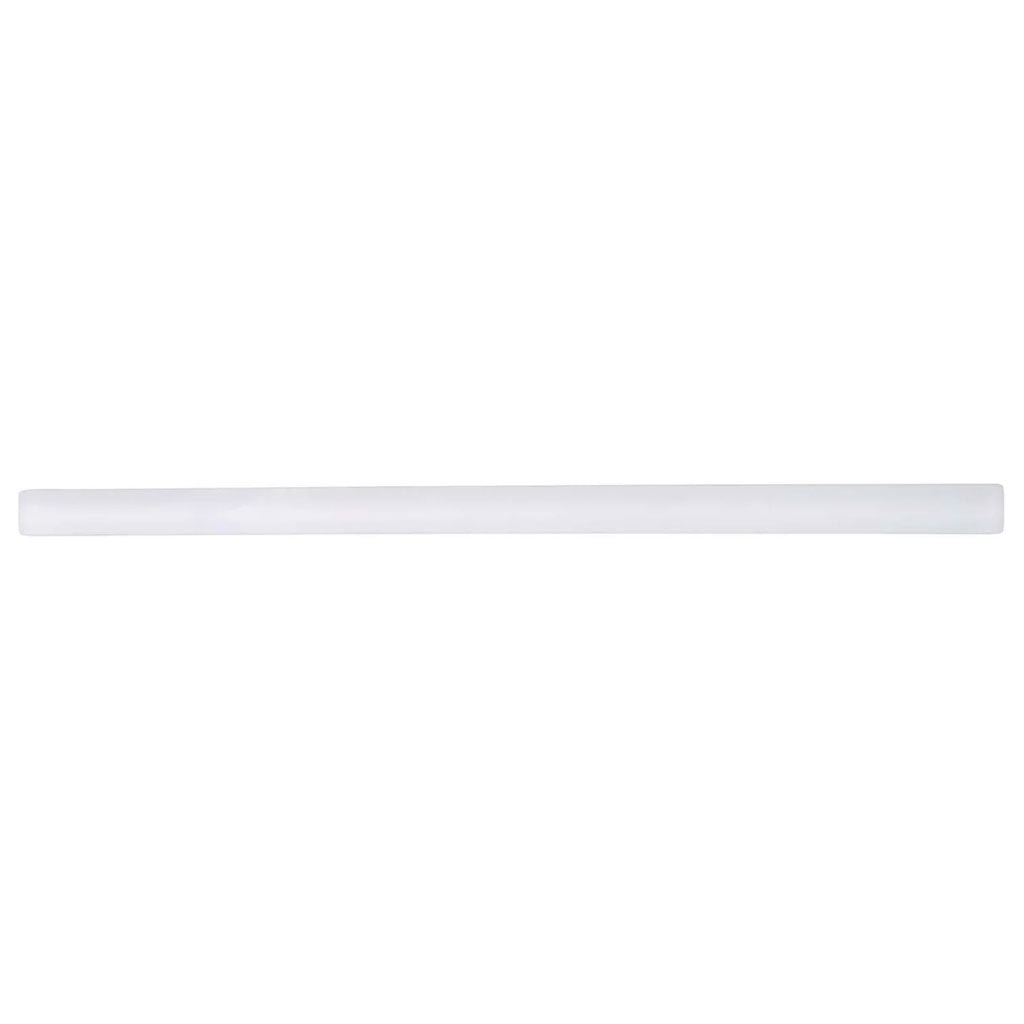 White 0.5x12 Matte Glass Pencil Tile Trim (10 pack, 0.5 sq ft/case)