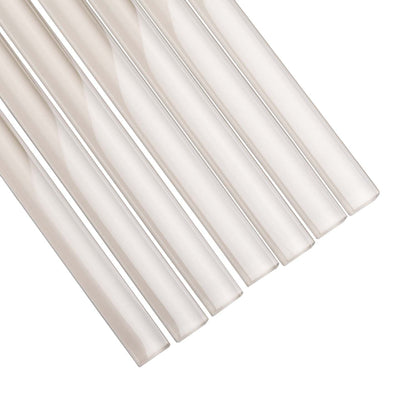 Light Gray 0.5x12 Glass Glossy Pencil Tile Trim (10 pack, 0.5 sq ft/case) - Sample